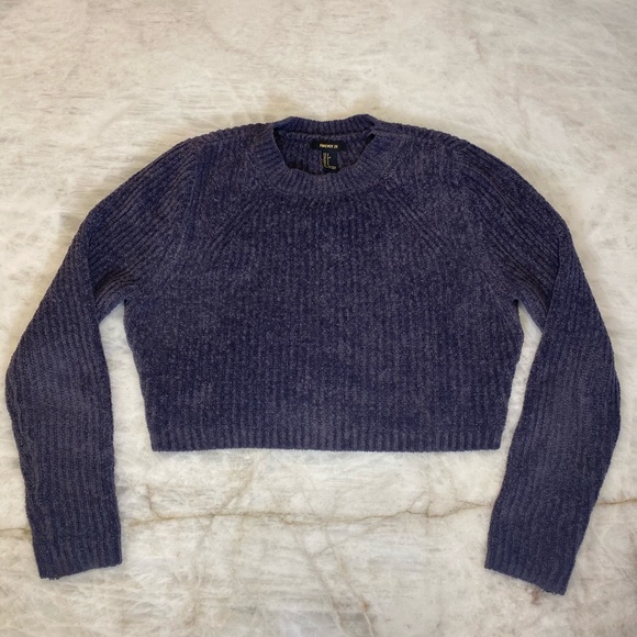 Forever 21 Cropped Sweater Brown - Picture 1 of 3